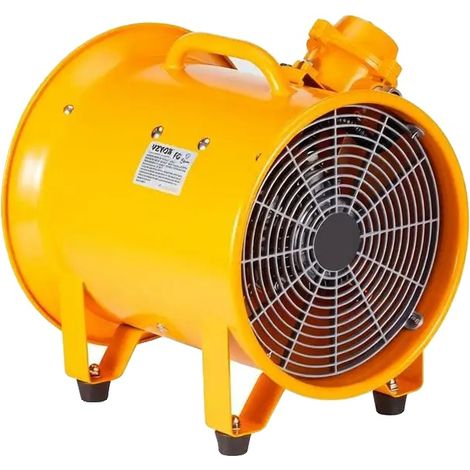 Ventilador de construcción, alta capacidad de flujo de aire, diseño duradero, rojo. (1/2)