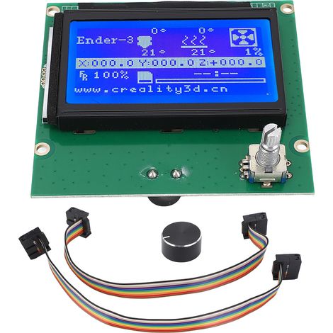 Imprimante 3D écran LCD métal PC 12864 écran avec 2 câbles et bouton pour CR10 (1/5)