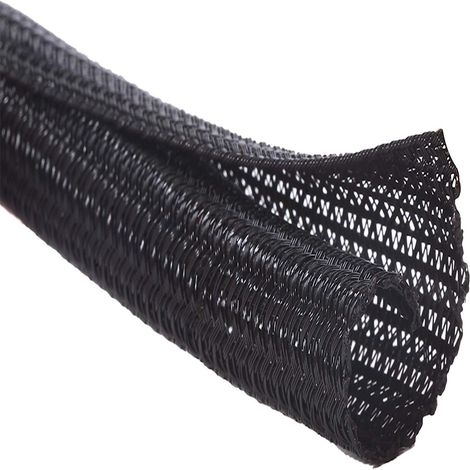 Gaine tressée auto-fermante en nylon pour câbles, diamètre intérieur 13 mm, longueur 10 m (1/5)