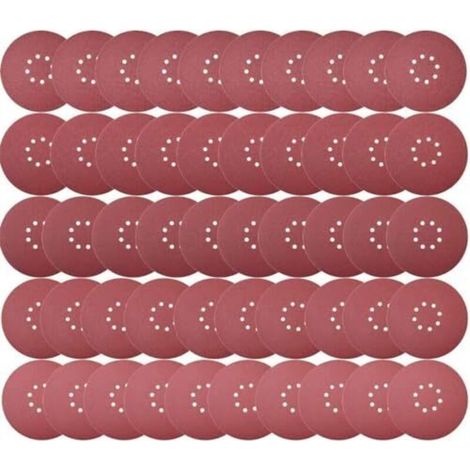 Disques de Ponçage 225 mm 50 Pièces Grain P40 8 Trous Disques Abrasifs 225 mm Ronds Papier Abrasif for Ponceuse pour Cloisons Sèches Ponceuse Girafe - Crezuo (1/4)