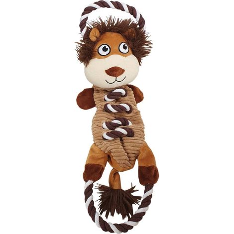 Nobby Hundespielzeug Plüschlöwe mit Seil 47 cm