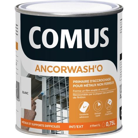 ANCORWASH'O BLANC 0.75L - Primaire d'accrochage en phase aqueuse pour métaux non ferreux et PVC rigide - COMUS (1/3)