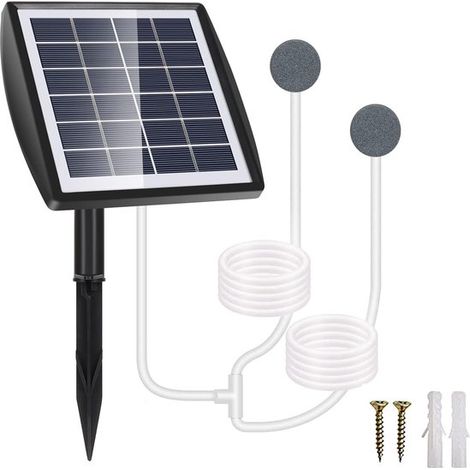 Bomba de oxígeno solar de 2 W - Batería de 2200 mAh - Aireador para estanques (1/5)