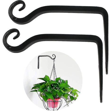 Support pour plantes, support mural suspendu pour fleurs, crochet mural en fer, support mural pour pots de fleurs suspendus, lanterne nichoir, carillon éolien, lampe murale (1/5)