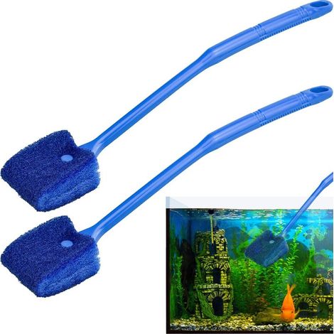 spazzole in spugna da 40 cm per la pulizia dell'acquario, raschietto per alghe a doppia faccia, accessori per la pulizia del vetro dell'acquario (1/5)