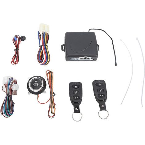 12-V-Autoalarmanlage mit schlüssellosem Zugang, Fernstartfunktion, Startknopf und Bluetooth-Steuerung (1/5)