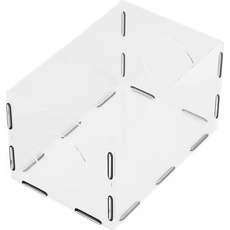 Geschlossene Schleifstaubbox aus Acryl mit 2 Löchern, hochtransparente rechteckige Tischpoliermaschine, Staubbox für Gravuren (1/5)