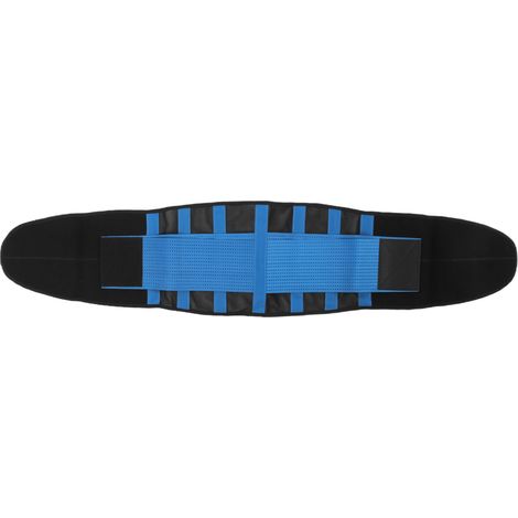 Ceinture lombaire chauffante ajustable avec plaque métallique - Support dorsal respirant pour hommes et femmes - Couleur bleu