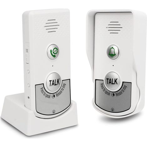 Sonnette D'interphone sans Fil, Sonnette D'interphone Vocal Rechargeable, Sonnette D'interphone Vocal Intérieure Et Extérieure Ne Nécessite Pas D'accès Internet, Adaptée Aux Maisons (1/5)