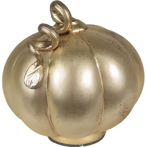 Citrouille Décorative en Verre Doré Style Botanique pour Décoration d'Intérieur 21 x 22 cm - PANGIVO (1/3)