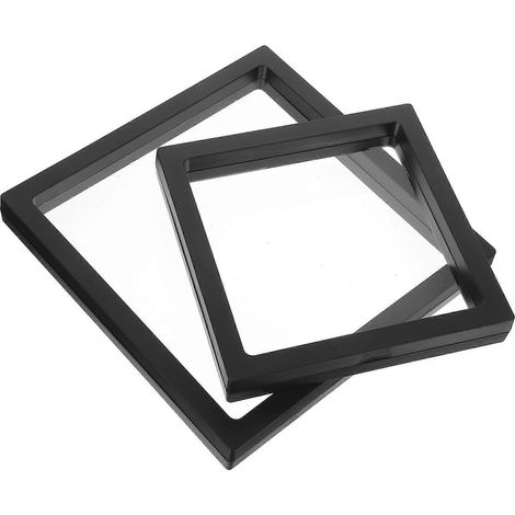 Lot de 2 présentoirs transparents pour bijoux, boîtes de rangement pour diamants et coffrets à bijoux en acrylique. (1/5)