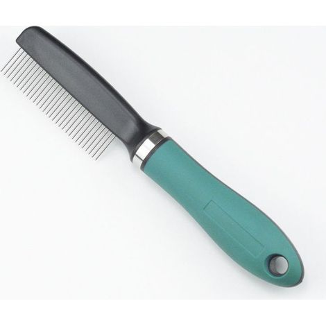 Peigne pour chat - Peigne à dents larges vert (1 pièce) Accessoires pour animaux - Brosse de toilettage pour chat (1/5)