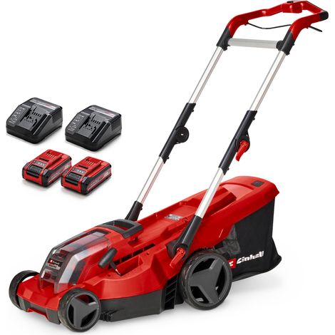 Einhell Akku-Rasenmäher RASARRO 36/36 Kit Power X-Change (36 V, 36 cm Schnittbreite, bis 400 m², 45L Fangkorb, 25-75 mm Schnitthöhe, inkl. 2 x 3,0 Ah Plus Akkus + 2x Ladegerät) (1/10)