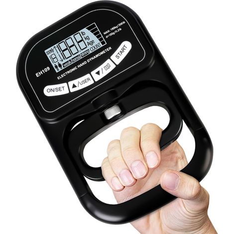 1 Dynamomètre, Capacité 180 kg, Écran LCD, 19 Profils Utilisateur, Pour Athlètes et Entraînement Domicile (1/5)