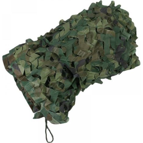 Red de camuflaje, resistente a los rayos UV, ligera, para uso y decoración en exteriores. (1/5)