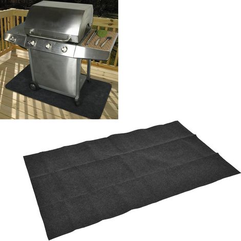 Tapis de sol pour barbecue extérieur ignifugé, tapis anti-huile pour barbecue, idéal pour le camping et la randonnée, 152 x 91 cm (angle droit) (1/5)
