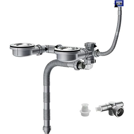 Tuyau d'évacuation universel pour évier de cuisine, lavabo et (1/5)