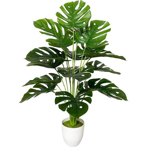 Palmier Areca Artificiel Plantes Artificielles Interieur Plante Artificielle en Pot Fausse Plante Décoration Extérieur Maison Balcon Déco Bureau Plantes au Sol (75cm Grand Palmier Monstera) (1/5)