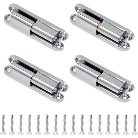 Paumelles de rénovation en acier galvanisé – Lot de 4 charnières à visser – Résistantes à la corrosion – Pour portes et meubles (1/5)