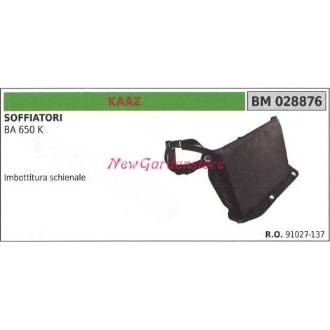 Imbottitura schienale soffiatore BA 650K KAAZ 028876