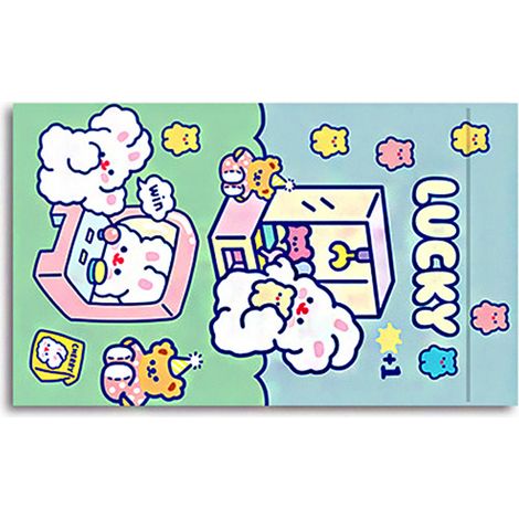 Verschleißfester, sicherer und geruchloser PET-CCP-Selbstverschlussbeutel mit niedlichem Design praktisch und wiederverwendbar 22,3 x 13,5 cm Selbstverschlussbeutel für Hasenspielzeug. (1/4)