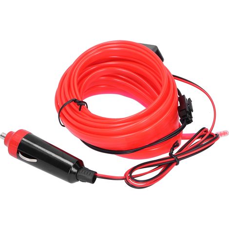 Ruban LED Auto 5m/16,4ft Allume-Cigare, Éclairage d'Ambiance Intérieur Voiture, DC 12V Rouge, Bande Lumineuse Flexible (1/5)