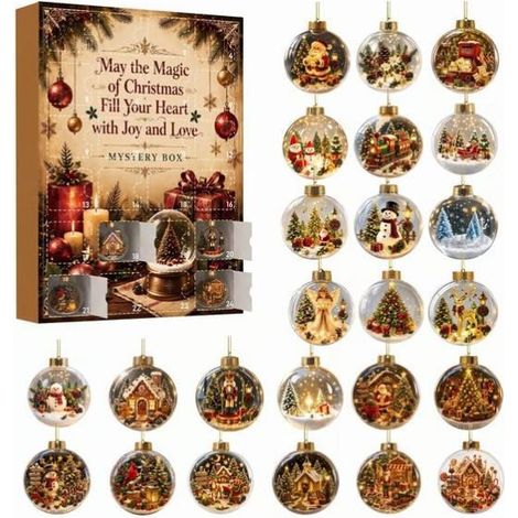 2026 SURPRISE EVERY BOX 24-Day Christmas Mystery Decorations Advent Calendar - Style D -