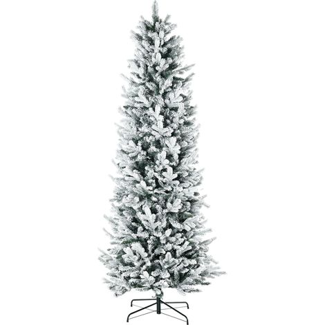 Albero di Natale Innevato 225cm con 988 Rami e Base in Acciaio per Interni con Apertura Automatica (1/5)