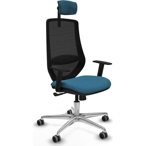 Sedia da Ufficio Piqueras y Crespo D086G2W Nero Verde petrolio (1/5)