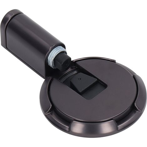 Butoir de porte silencieux en alliage de zinc avec ventouse réglable, bloqueur mécanique sans aimant, gris, pour tous types de portes (1/5)
