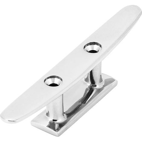 Taquet en Acier Inoxydable 316, Plat avec 2 Trous, extrêmement antirouille, résistant à l'eau salée & aux UV - Taquet d'amarrage pour cordages, cordages, mâts de Drapeau (1/5)