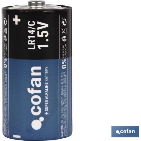 Blister da 2 batterie alcaline Lr14/C (1/3)