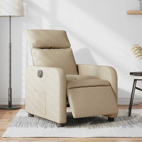 Relaxsessel Elektrisch Creme Stoff