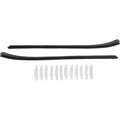 Decdeal Garniture de pare-brise avant gauche droite, 2 pièces, Protection solide, étanche à l'eau et à la poussière, caoutchouc ABS pour 308 408