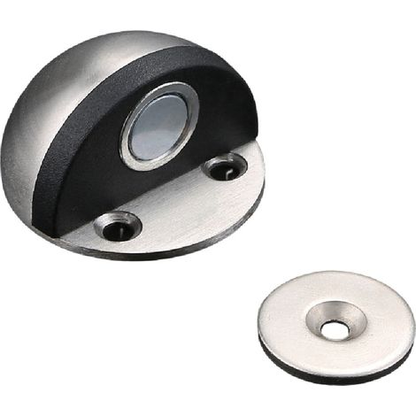 Butée Porte Magnétique Inox Vis Sans Perçage Mural (1/4)
