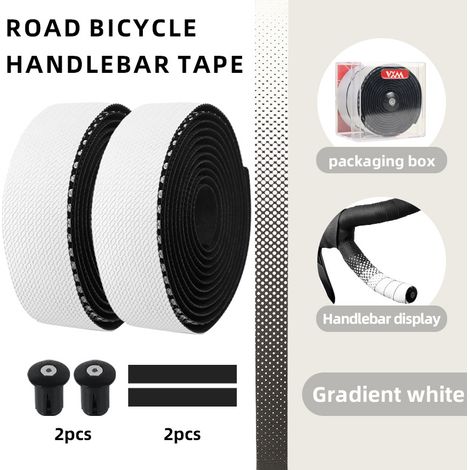 Blanc Sangles de guidon VXM 3D pour vélos - Sangles antidérapantes et durables pour équipements de cyclisme (1/5)
