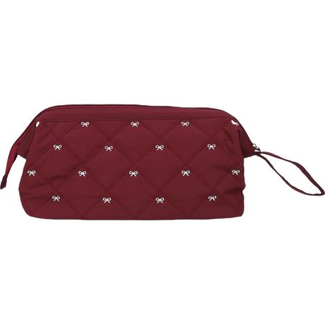Sac de Voyage matelassé pour Outils de Cheveux, étui de Rangement de Grande capacité avec Ouverture de Cadre Rigide et Poches en Filet (Rouge) (1/5)