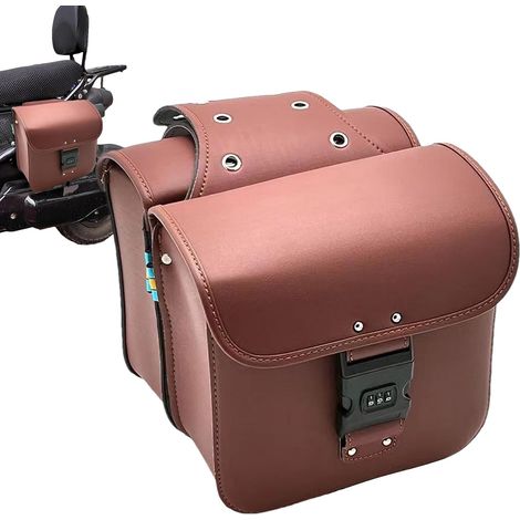Sacoches de selle de moto Sacs latéraux verrouillables Design étanche Sac de moto pour sports motorisés (1/5)