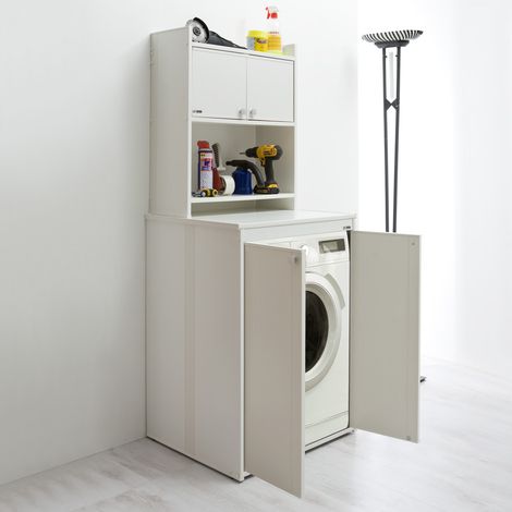 Mobile copri lavatrice da esterno 70x60 Regina impermeabile con pensile superiore