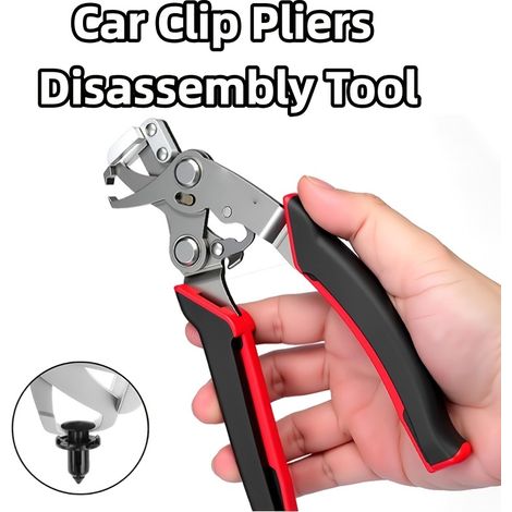Pince à clips automobiles robuste en acier inoxydable - outil multifonctionnel à ressort pour retirer les fixations récalcitrantes. (1/5)