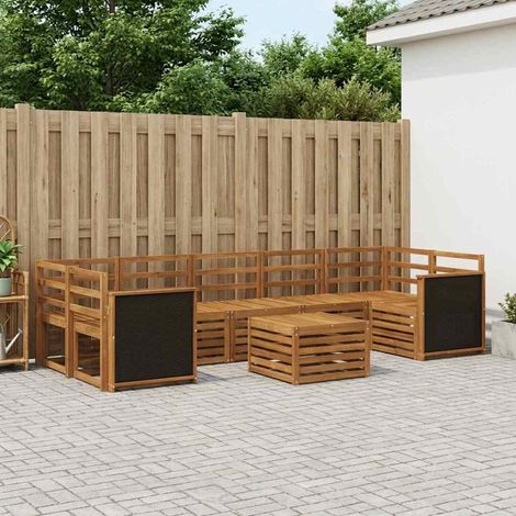 vidaXL Outdoor Sofa Set 8 pcs Natural Solid Acacia Wood (1/5)
