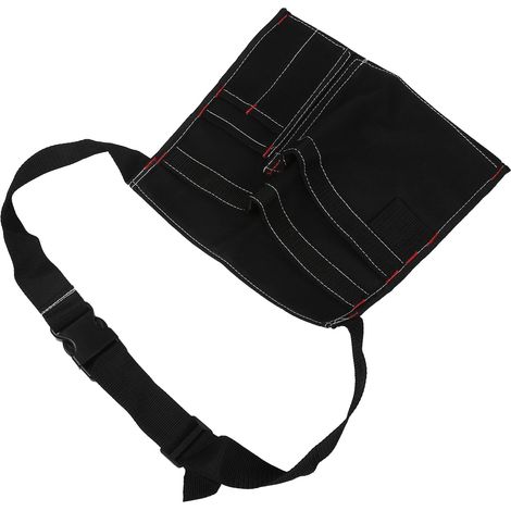Sacoche ceinture toile porte-outils, poche rangement pratique avec boucle sécurité, pour menuisier électricien bricoleur. (1/5)