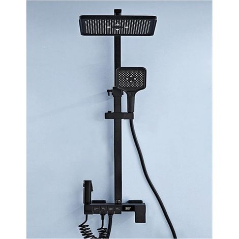 Ensemble de douche mitigeur thermostatique intelli Robinet de bain à affichage numérique mural for salle de bain, système de douche thermostatique chaud et froid, ensemble de douche à effet pluie avec (1/5)