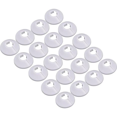 20 PCS Colliers pour Tubes de radiateur en plastique Manchon pour Tubes en plastique Blanc Résistant pour Tube de Diamètre 16 mm (1/5)