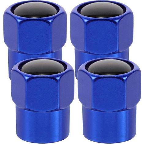 Quatre bouchons de valve en alliage d'aluminium, adaptés aux pneus de voiture, de vélo, de moto et de camion bouchons de valve/manchons de tige de valve. (1/5)
