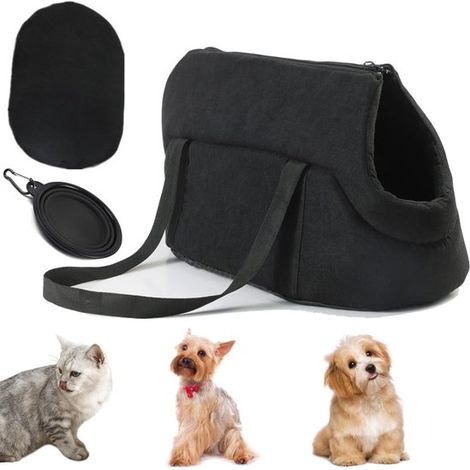 NTHProducts Haustiertransporttasche Tragetasche für kleine Hunde Praktisch Reisen Grau Welpentransporttasche Geeignet und Katzen Inklusive Traini (1/5)