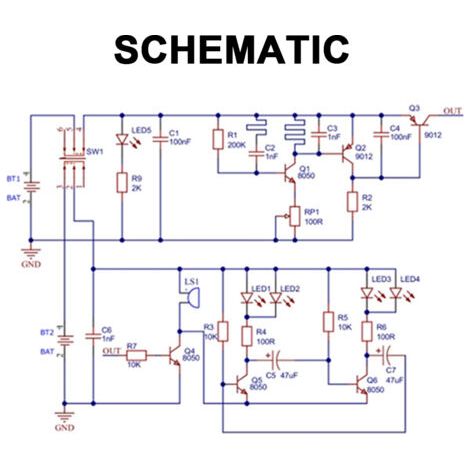 QORVA- Kit de bricolage pour détecteur de métaux électronique, ensemble de pièces détachées pour localisateur simple, pratique de la soudure et de la fabrication de circuits imprimés (1/5)