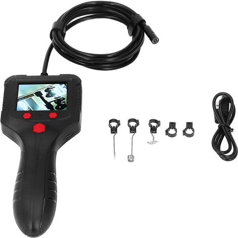 Handendoskop mit 2,4-Zoll-HD-IPS-LCD-Bildschirm, wasserdichter Linse, flexiblem Kabel, tragbarer Rohrinspektionsanlage