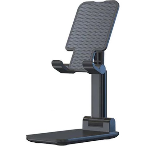 Telefon-/Tablet-Halterung, ABS/Silikon, höhenverstellbar, faltbar, 110 x 110 x 65 mm, Schwarz (1/5)