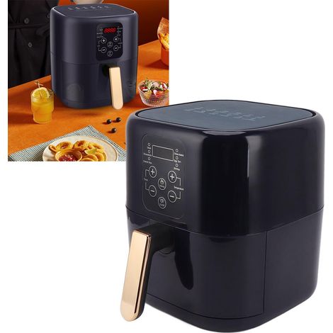 Freidora inteligente, 2400 W, capacidad de 6,8 l, pantalla LCD, función de calentamiento circular de 360°, ABS-aluminio. (1/4)